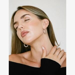 NIB $68 Rumored Endless Love Hoops Silver